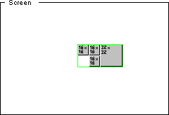 Example of an object built using 4 tiles
